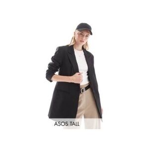 ASOS DESIGN Tall single breasted blazer in black